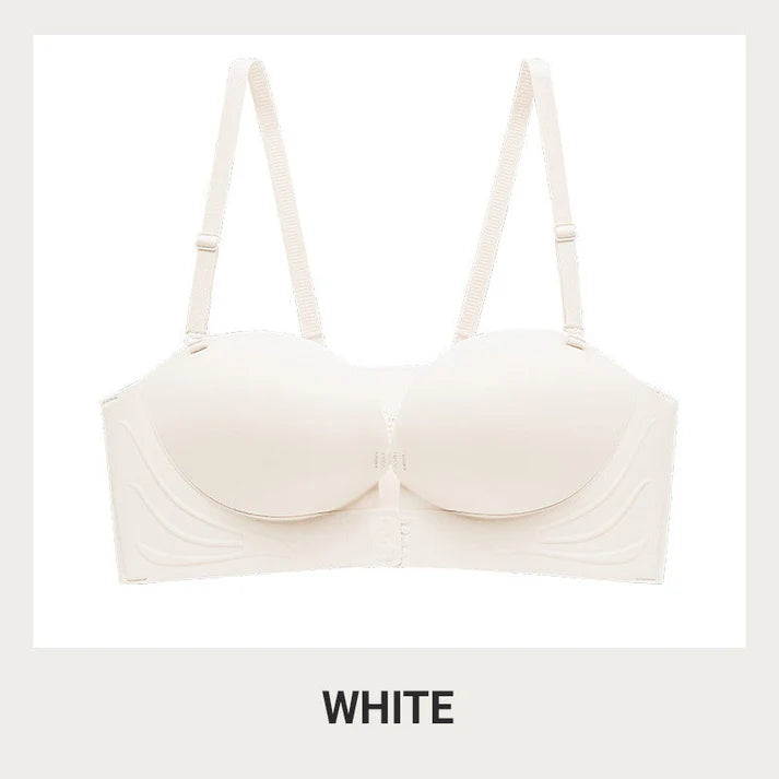 Invisible Strap Front Buckle Push Up Bra