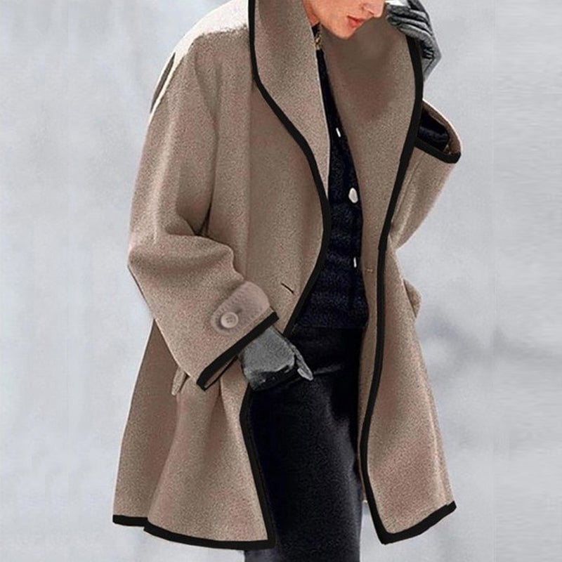 đ„Sale 49% OFFđ-Hooded Color Block Woolen Coat (Buy 2 Free Shipping)