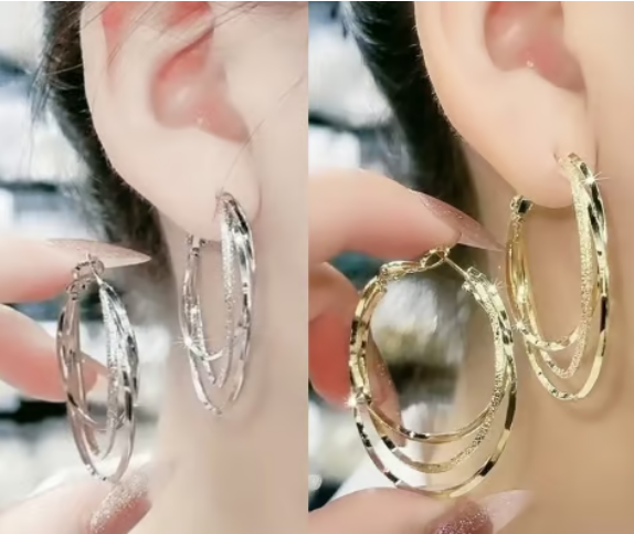 multi-layer hoop earrings