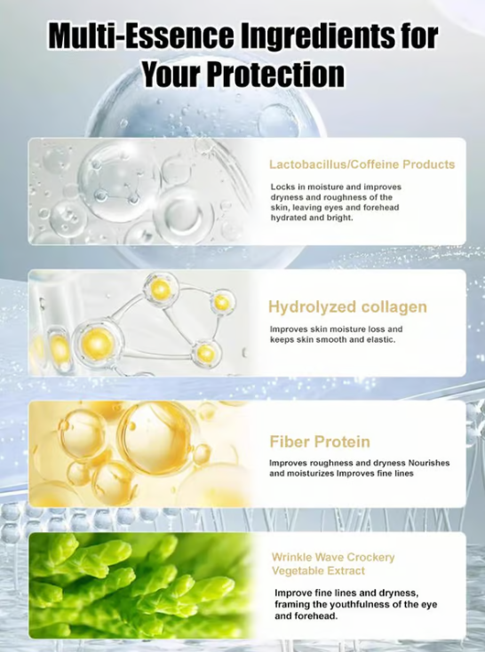 Multi-recombinant collagen eye mask