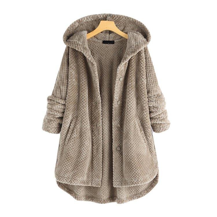 Winter Hooded Double Faced Fleece Sweater Coat