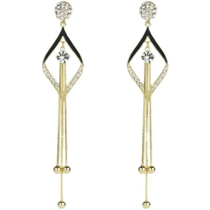 Geometric tassel earrings