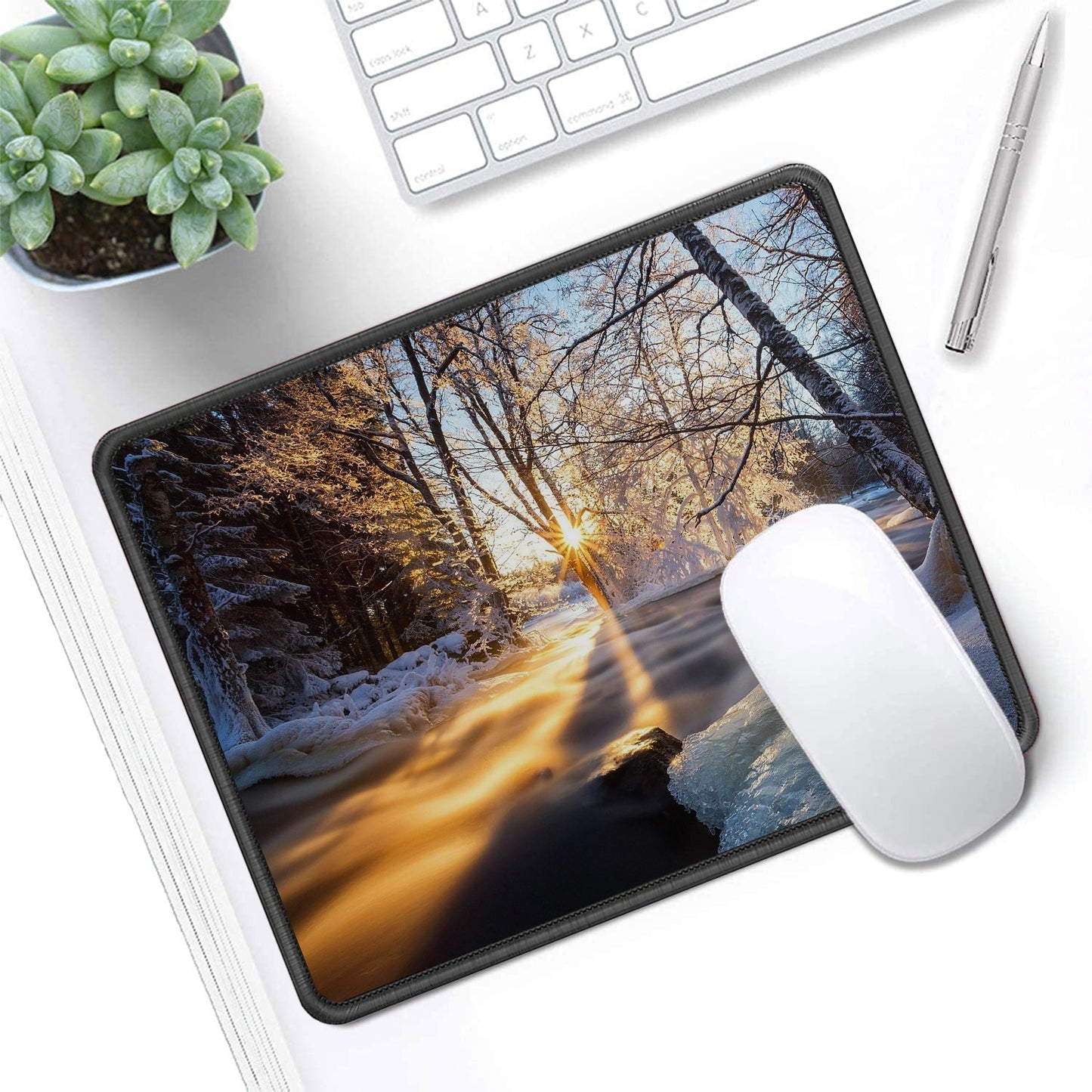 P132 Mouse Pad with Stitched Edge