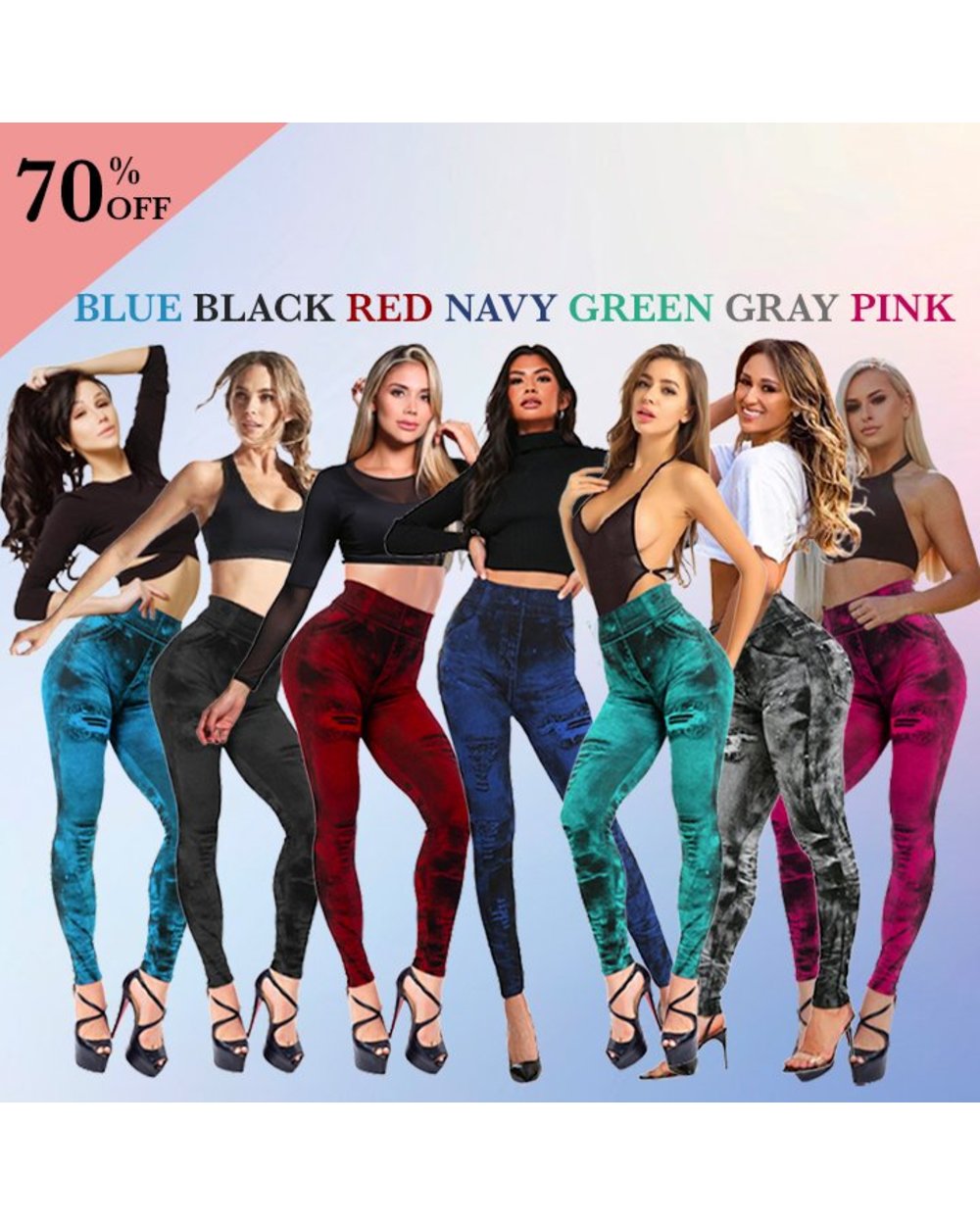 Groovyly Perfect Fit Skinny Stretch Plus Size Denim Jeans Leggings