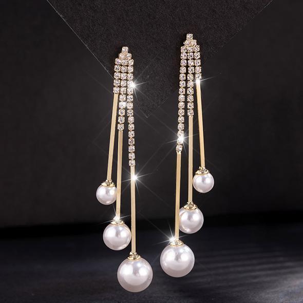 Pearl Tassel Long Earring