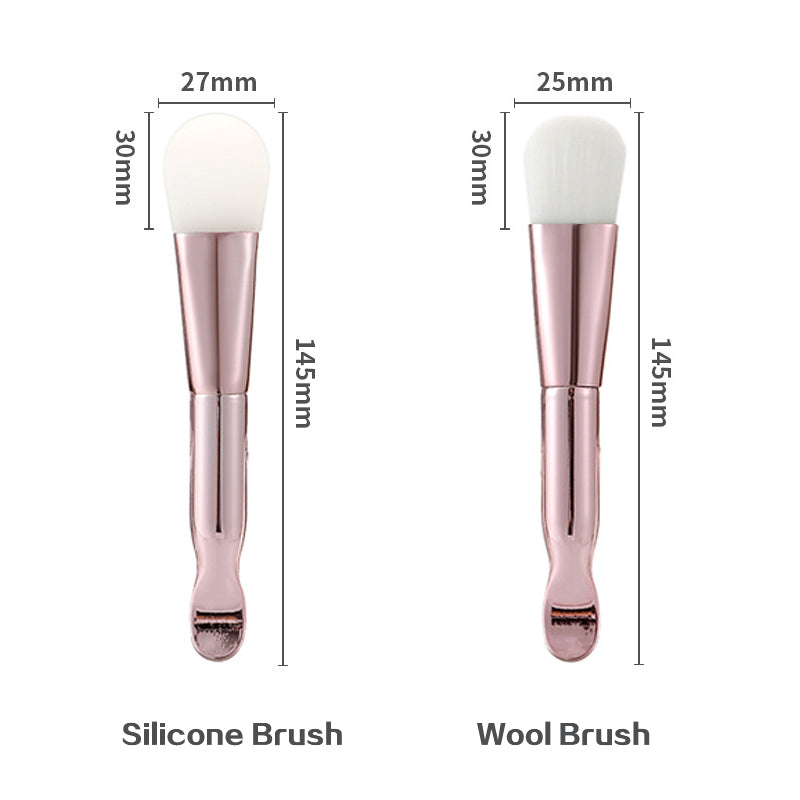 Double Ended With Digging Spoon Facial Mask Brush