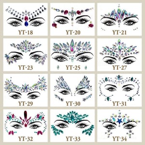 Glitter Gem Face Make Up Sticker