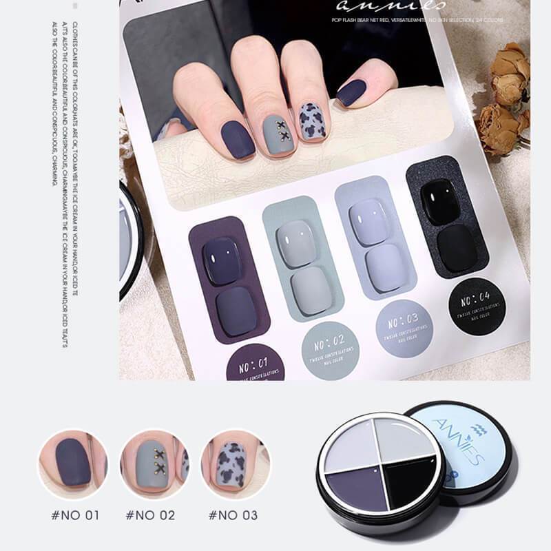 Twelve Constellation Series Four Color Solid Nail Polish