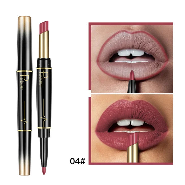 (🎁Mothers Day Gift ) 2 in 1 Double Head Lipstick Combo Set
