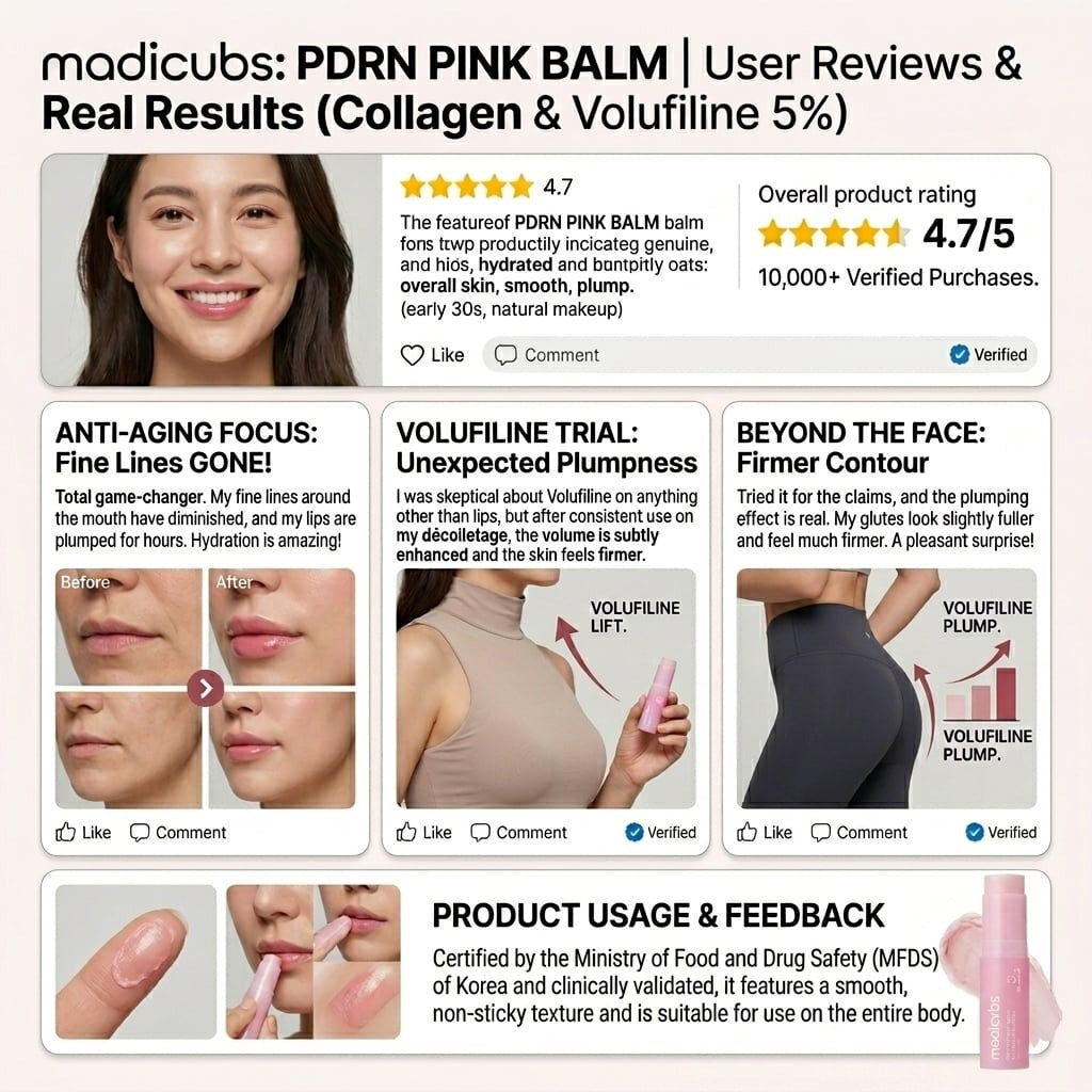 💗 Developed in Korea | Anti-Aging | Moisturizes & Smooths Skin | Plumps Lips, Bust, & Hips | Improves Dark Spots | Firms Skin | Pink Collagen Multi-Effect Plumping Serum Stick