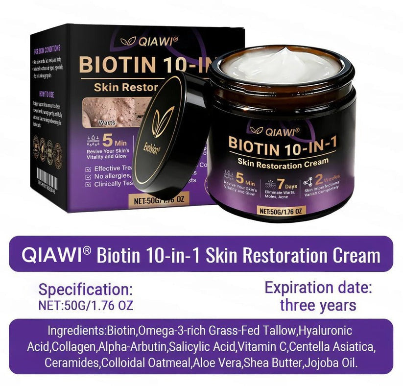 🔥LAST DAY 50% OFF - QIAWI® Biotin 10-in-1 Skin Restoration Cream