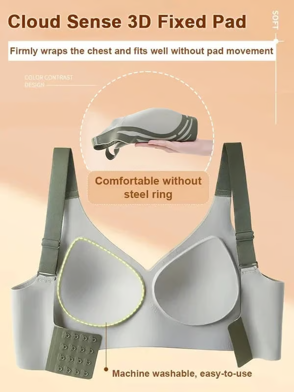 🔥🎁 Wire-Free Top Support Bra