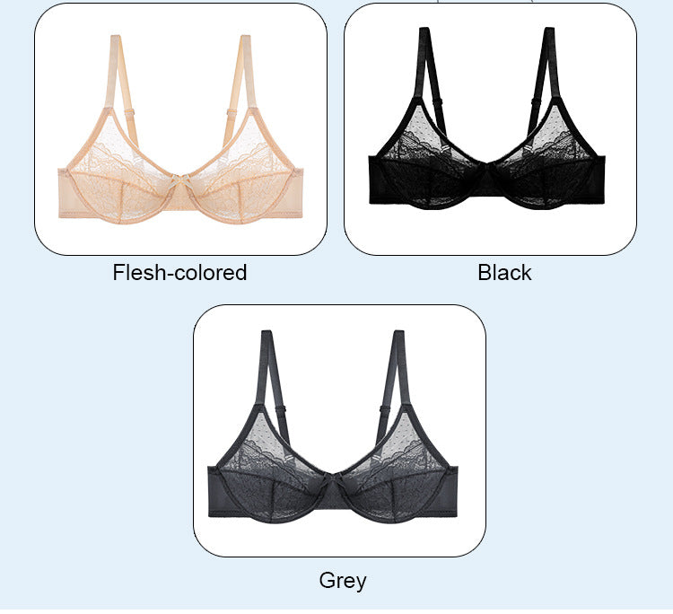 Floral Lace Plus Size Underwire Unlined Non-padded Full Coverage Adjustable Straps Minimizer Bra Womenswear