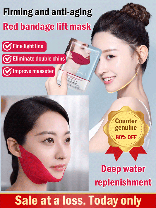 Firming and anti-aging Red bandage lift mask
