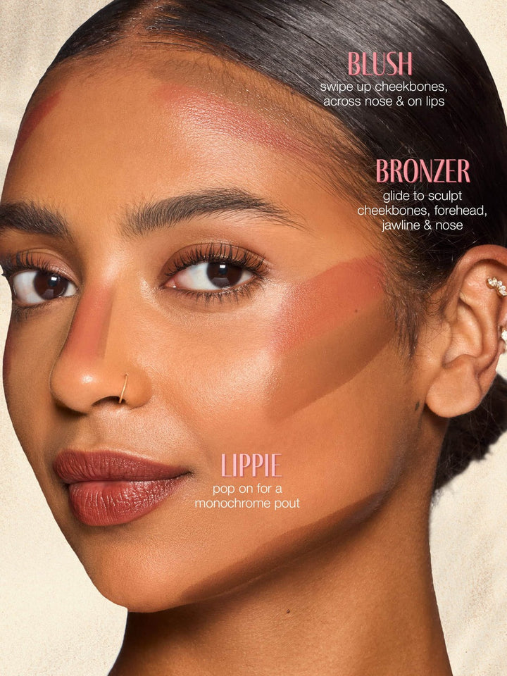 Double-Ended Blush &amp; Bronzer Stick + Free Brush