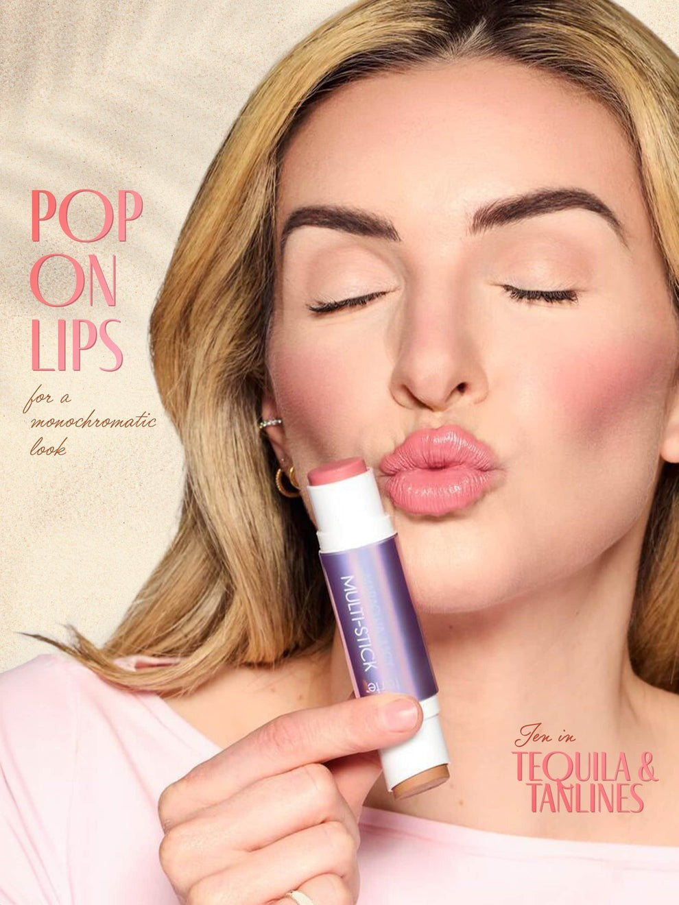 Double-Ended Blush &amp; Bronzer Stick + Free Brush