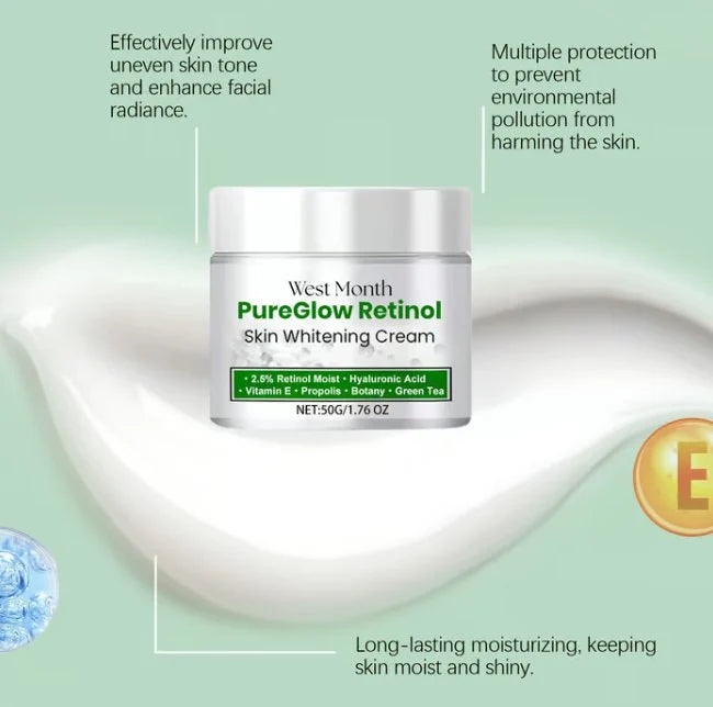 🌟Bestseller! - PureGlow Retinol Brightening Cream - Over 53700+ Glowing Reviews! ✨