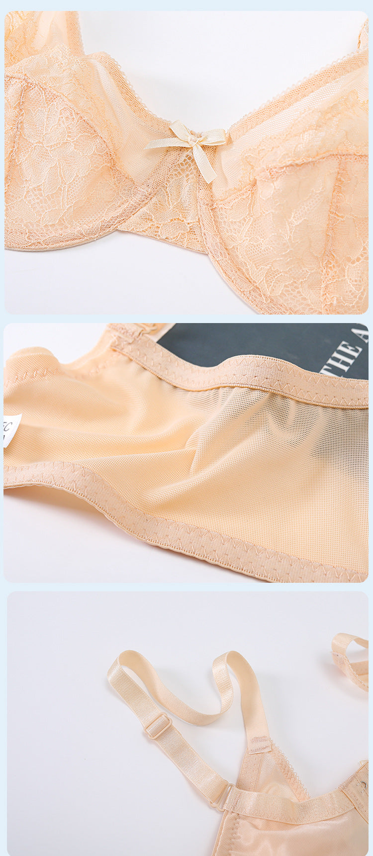 Floral Lace Plus Size Underwire Unlined Non-padded Full Coverage Adjustable Straps Minimizer Bra Womenswear
