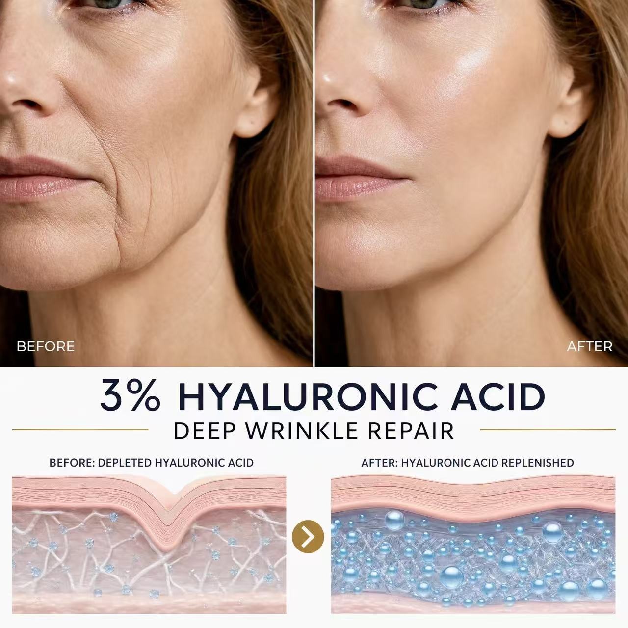 💧 3% Hyaluronic Acid Ultra-Hydrating Serum Flood Your Skin With Glass-Skin Hydration Instantly ✨