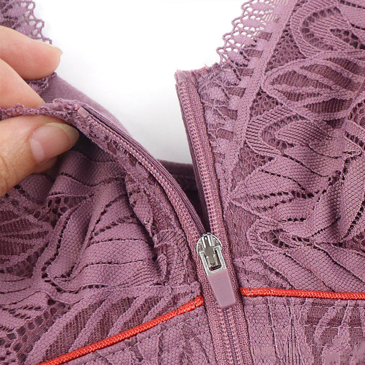 Cotton Bra with Zipper for [1+1 FREE]