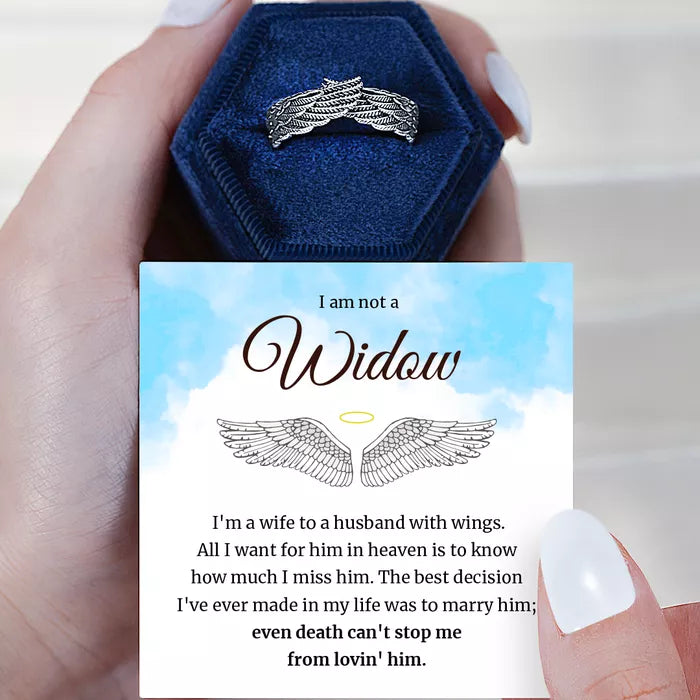 I'm Not A Widow, I'm A Wife To A Husband With Wings Ring