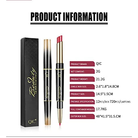 (🎁Mothers Day Gift ) 2 in 1 Double Head Lipstick Combo Set