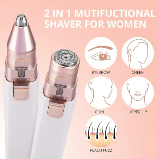2-in-1 Women's Eyebrow and Facial Hair Removal Device