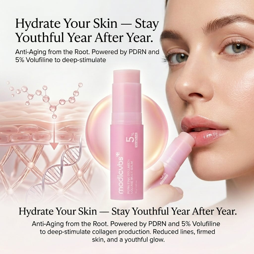 💗 Developed in Korea | Anti-Aging | Moisturizes & Smooths Skin | Plumps Lips, Bust, & Hips | Improves Dark Spots | Firms Skin | Pink Collagen Multi-Effect Plumping Serum Stick