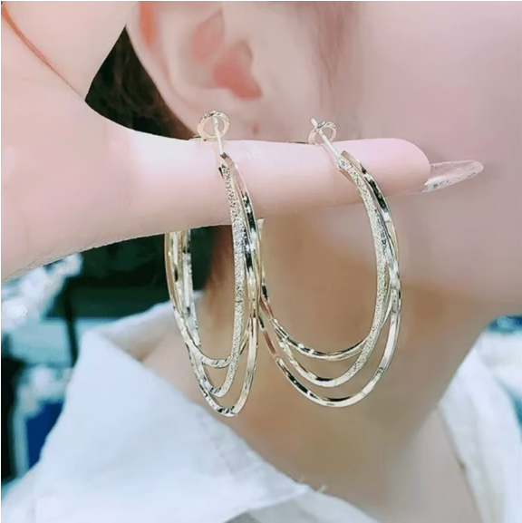multi-layer hoop earrings