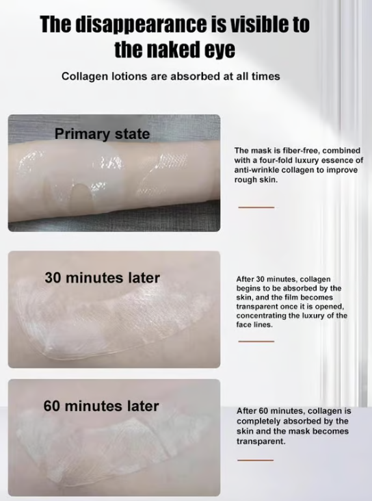 Multi-recombinant collagen eye mask