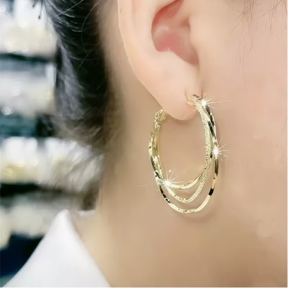 multi-layer hoop earrings