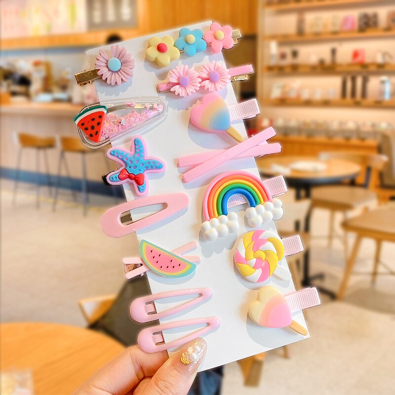 Rainbow Hair Clip Set