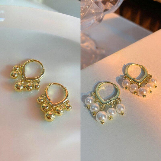 FRENCH DESIGN BALL DROP EARRINGS