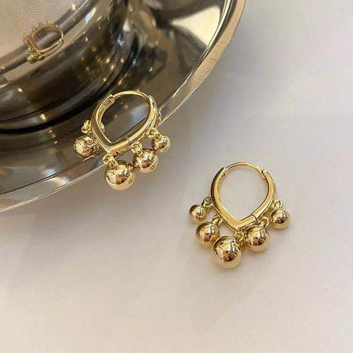 FRENCH DESIGN BALL DROP EARRINGS