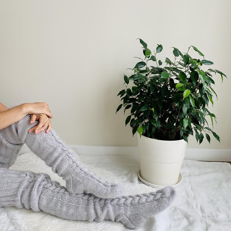 Knitted Thigh High Stockings