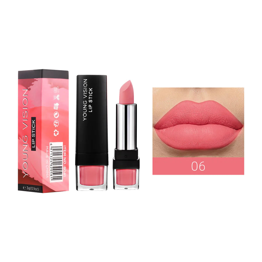 MATTE 12-COLOR SINGLE LIPSTICK NON-STICK CUP LIPSTICK