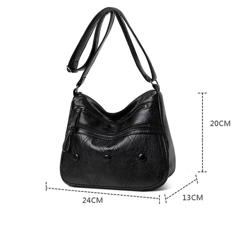 SOFT LEATHER SHOULDER BAG LADIES CROSSBODY MULTIFUNCTIONAL BAG
