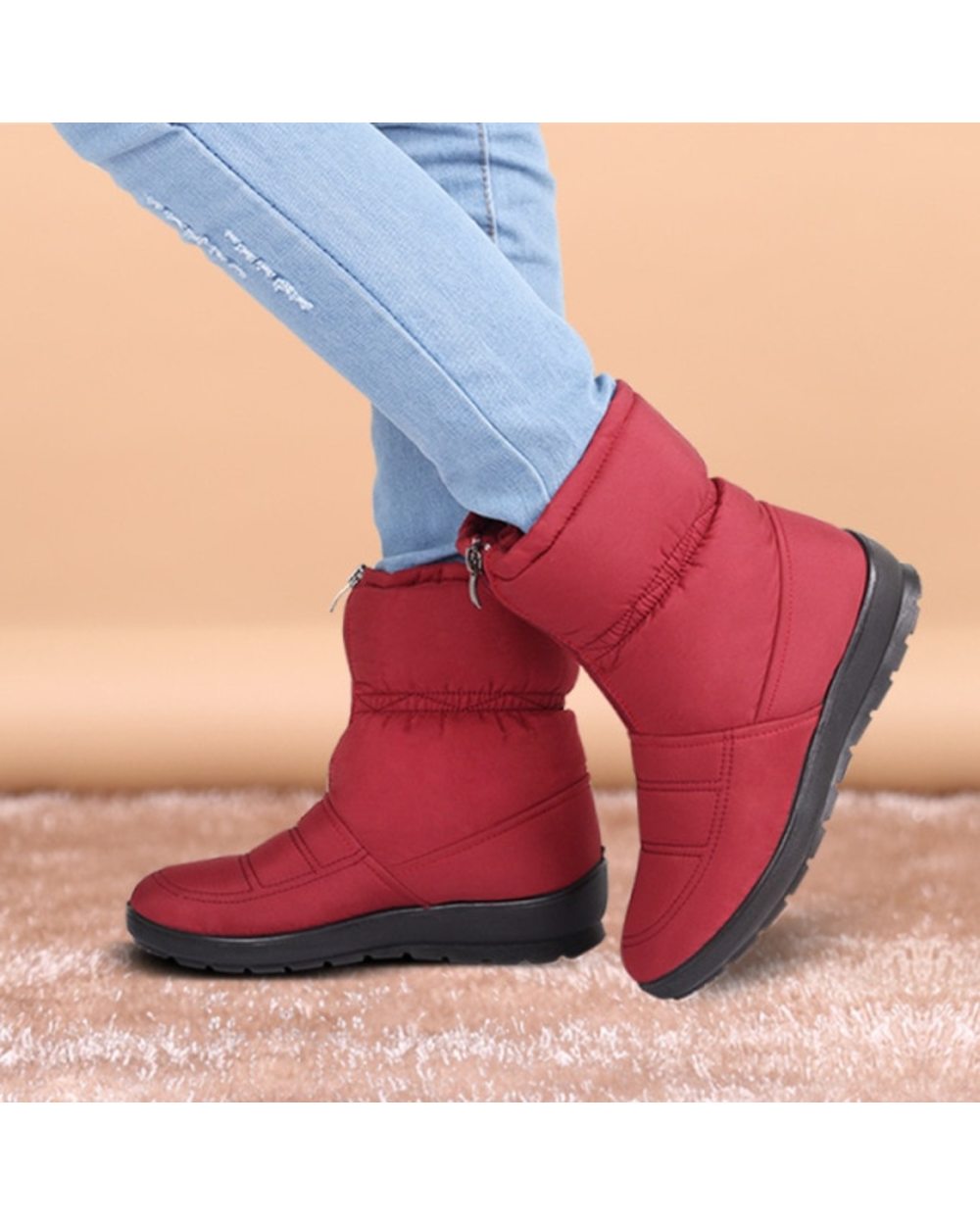 Women s snow ankle boots winter warm