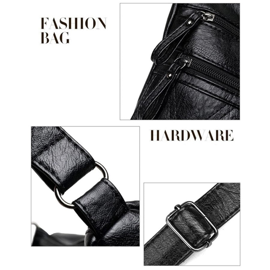 SOFT LEATHER SHOULDER BAG LADIES CROSSBODY MULTIFUNCTIONAL BAG