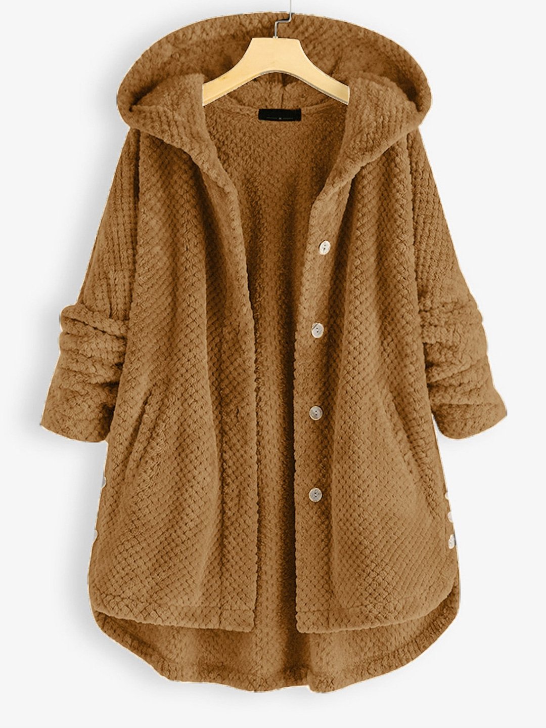 Winter Hooded Double Faced Fleece Sweater Coat