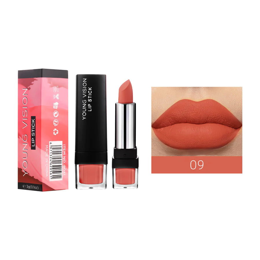 MATTE 12-COLOR SINGLE LIPSTICK NON-STICK CUP LIPSTICK