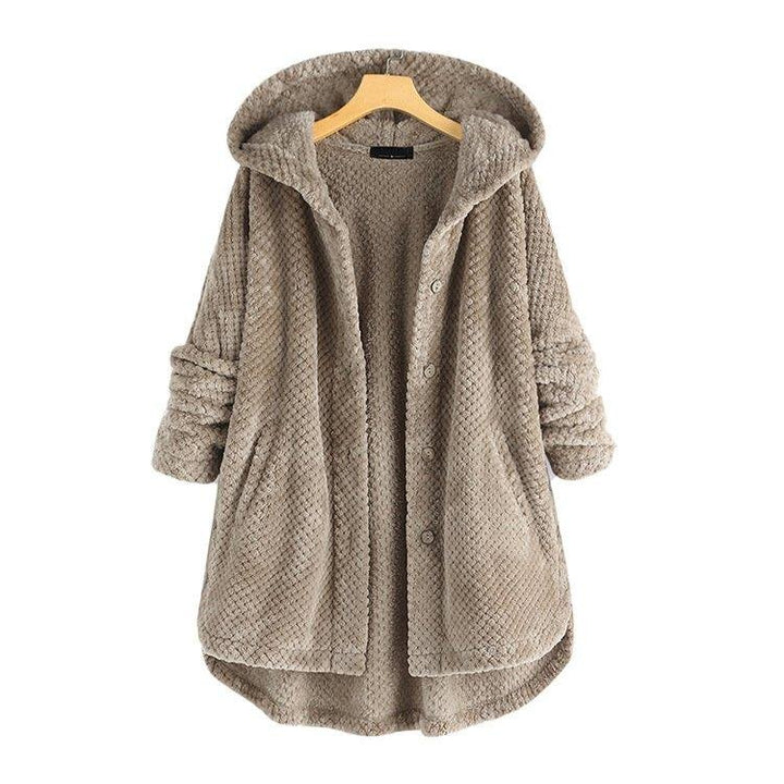 Winter Hooded Double Faced Fleece Sweater Coat