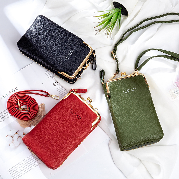 Women Phone Bag Solid Crossbody Bag