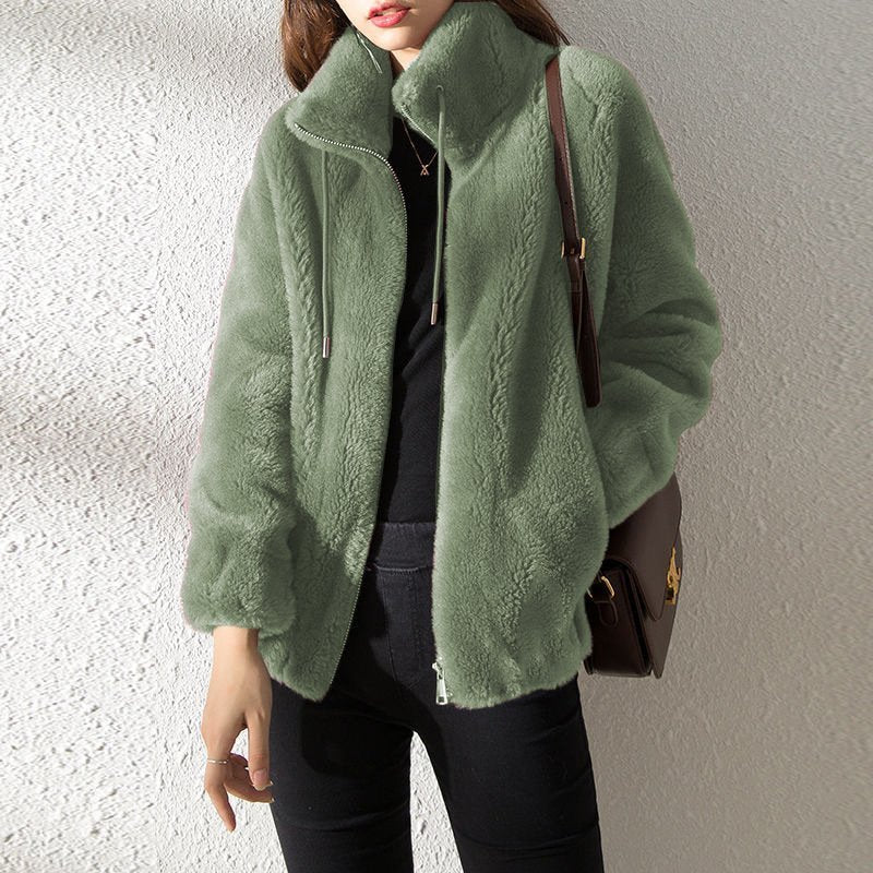 2022 Padded Coat Stand collar Double faced Fleece Jacket