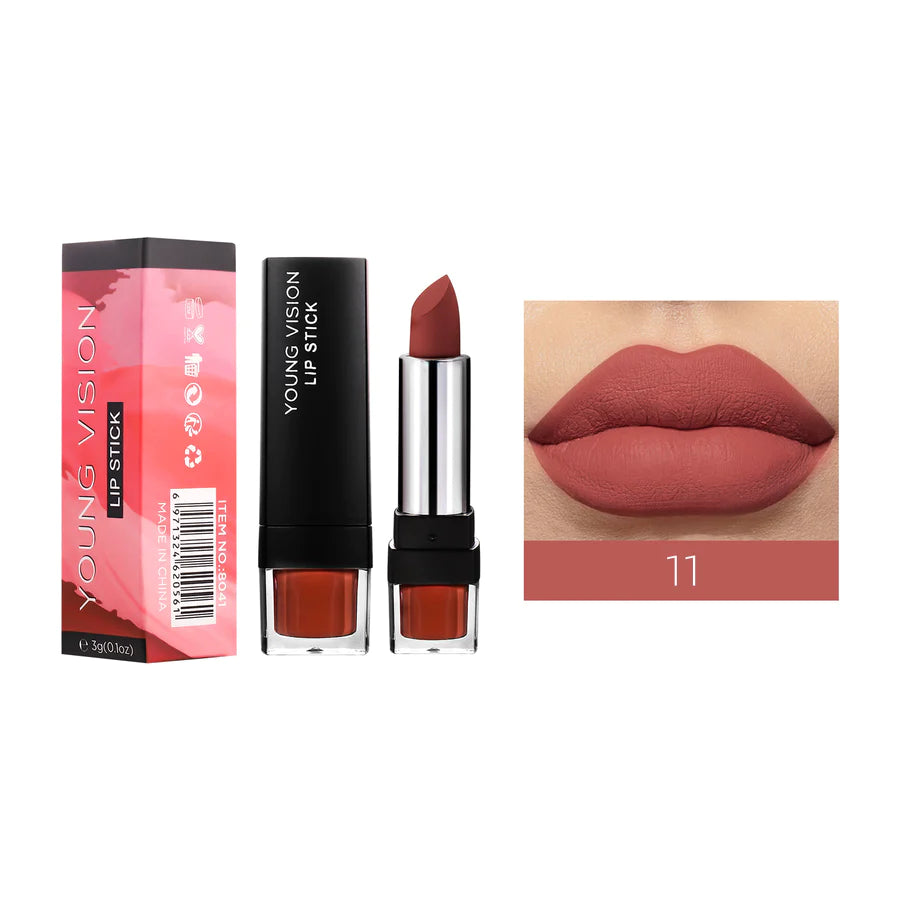 MATTE 12-COLOR SINGLE LIPSTICK NON-STICK CUP LIPSTICK
