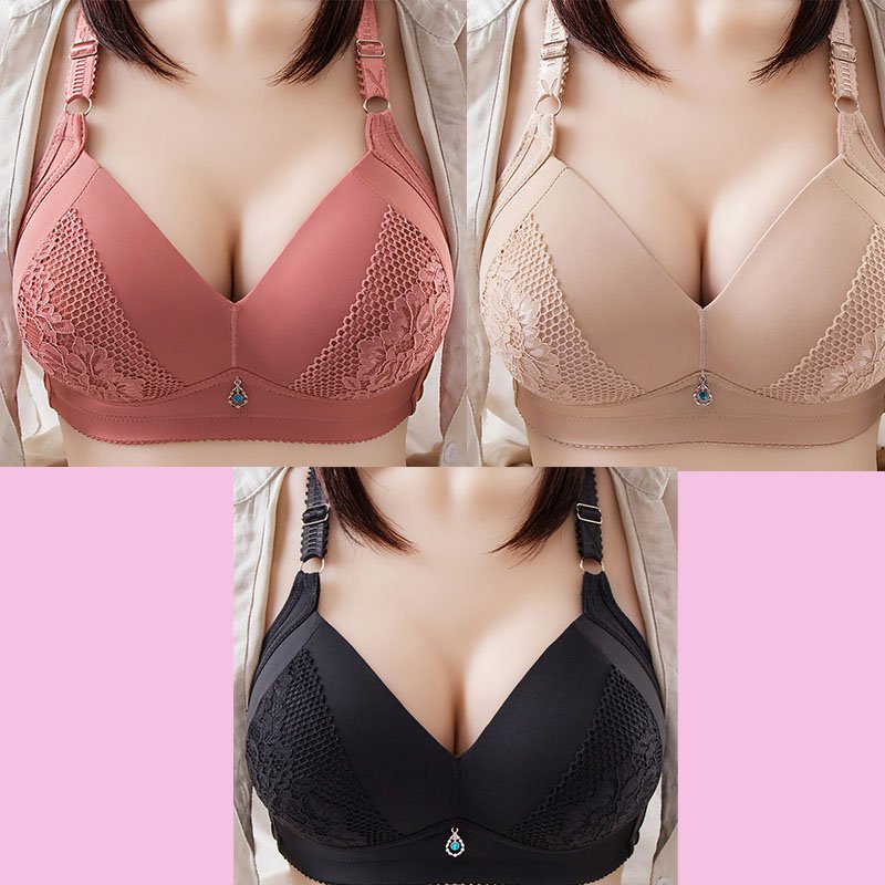 2022 Plus Size Bra Women Underwear Wire Free Comfort Soft Thin Breathable