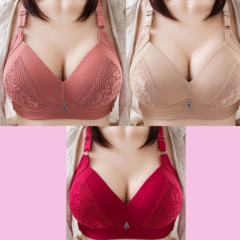 2022 Plus Size Bra Women Underwear Wire Free Comfort Soft Thin Breathable