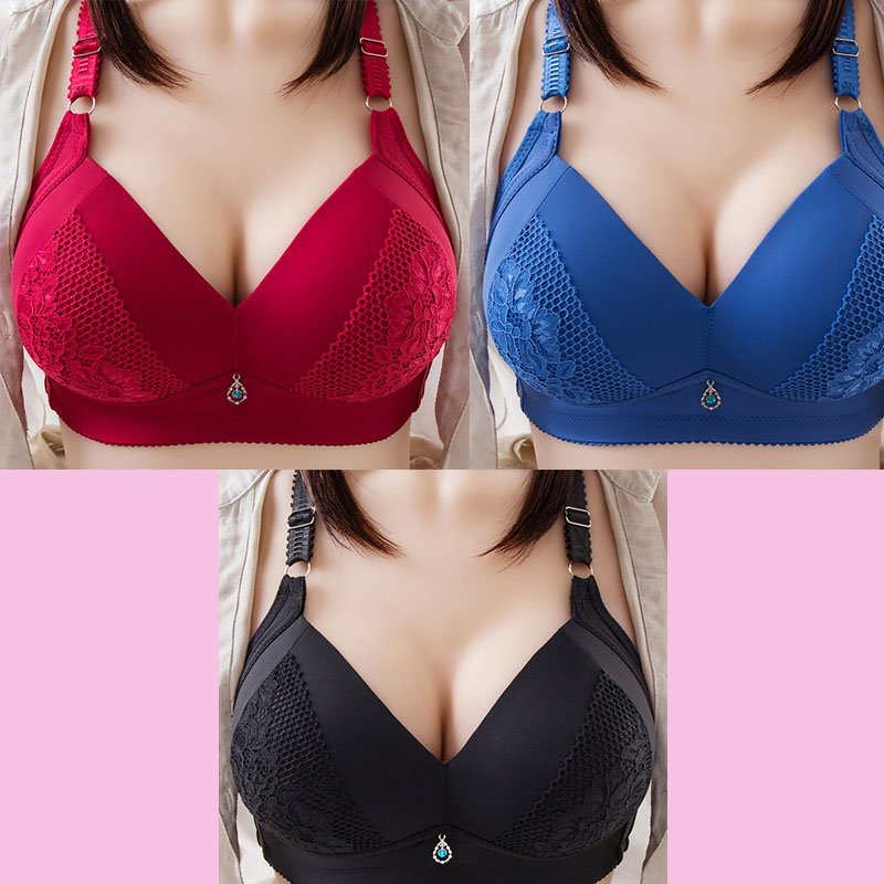 2022 Plus Size Bra Women Underwear Wire Free Comfort Soft Thin Breathable