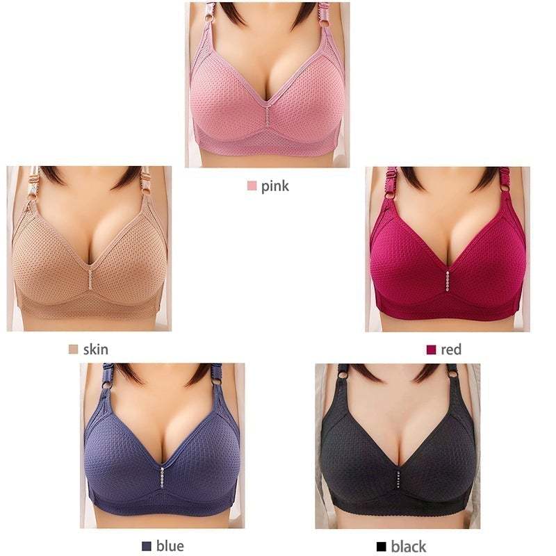 (🎁2025 New Year Hot Sale🎁)🔥Plus Size Bra Women Underwear Wire Free Comfort Soft Breathable🔥