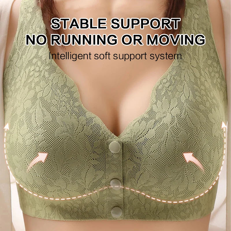 Front Buckle Sleep Bra For Older Women M-3XL